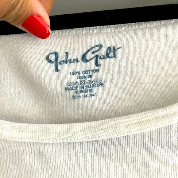 Brandy Melville Saint Tropez Graphic White Tee size L - Picture 4 of 7